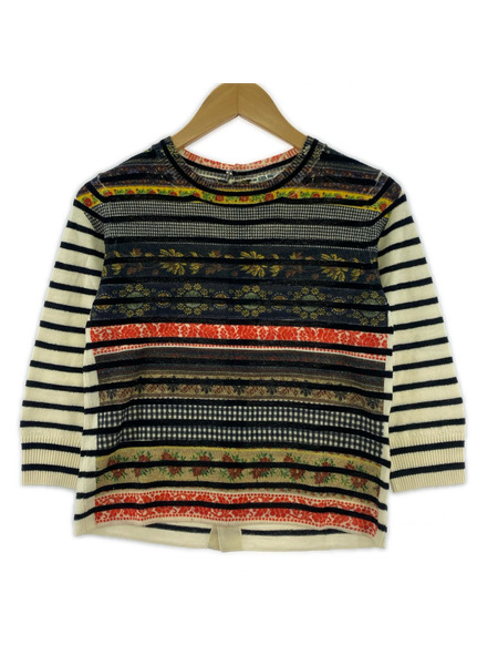 TAO COMME des GARCONS ニット・セーター 総柄 ボーダー(S)