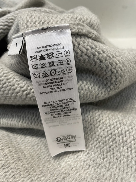 J.W.Anderson ANCHOR EMBROIDERY ZIPPED HOODIE L グレー