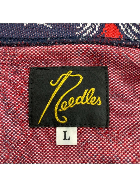 Needles ジャケット 23AW TRACK JACKET フェザー柄 L