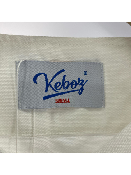 Keboz 半袖シャツ ベースボールシャツ 白 （S)