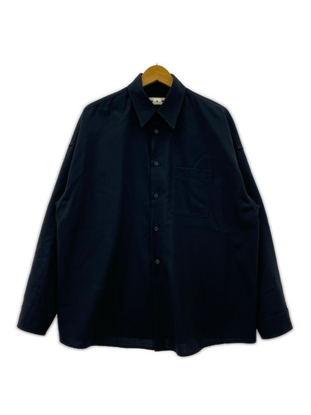 MARNI 21SS トロピカルウールシャツ 44 ネイビー 00104113U15KYW