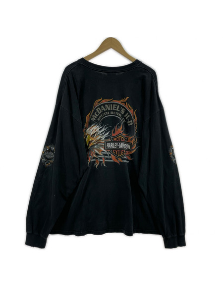 Harley-Davidson 00s Pocket Print L/S Tee BLK 2XL