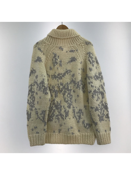 NEIGHBORHOOD ニット・セーター 総柄 カウチンニット 白 (L)[値下]