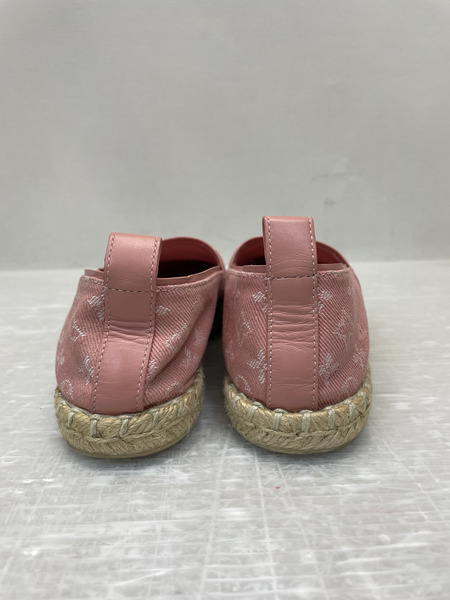 LOUIS VUITTON モノグラム デニム エスパドリーユ 37 ピンク MA1126[値下]