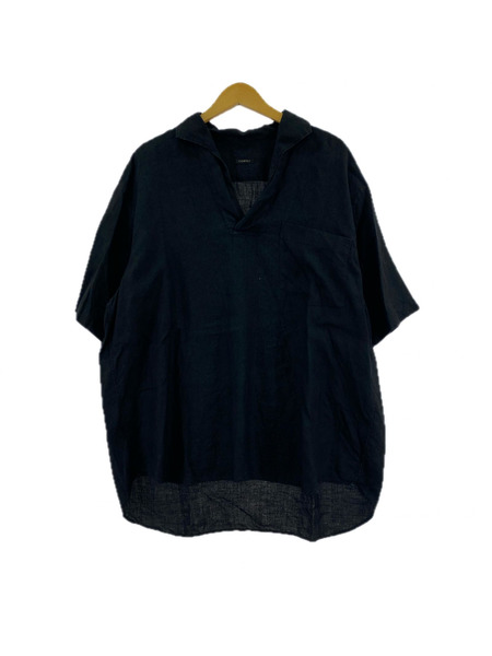 COMOLI 23SS カパナスキッパー半袖シャツ 2 ブラック
