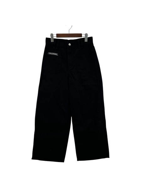 BEEDEN WIDE STRAIGHT BLK PANTS/[値下]