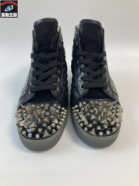 Christian Louboutin C.Louboutin クリスチャンルブタン ハイカットスニーカー スタッズ サイズ40 ブラック 25.0cm 