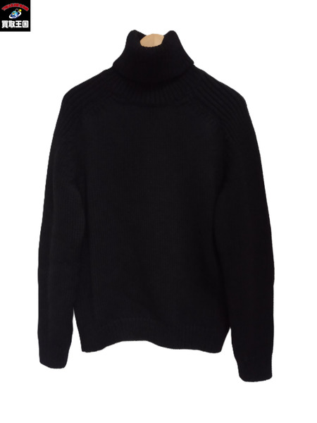 YSL/タートルネック ニット BLK