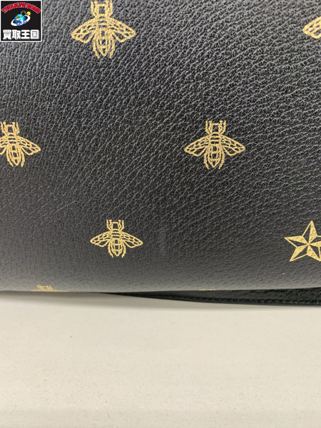 トートバッグ GUCCI ビースター 2Way 黒