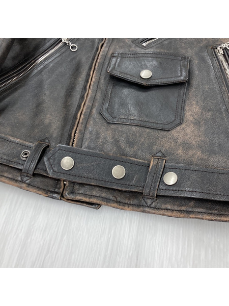 MAISON MARGIELA/REPLICA/15SS/1950Sライダースジャケット/46/ブラウン[値下]