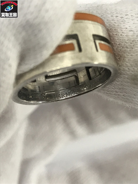 HERMES アクセサリー ムーブアッシュリング オレンジ 925 13号 S