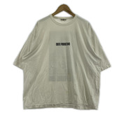 COOTIE 半袖Tシャツ・カットソー 短丈バックプリント 白 (M)