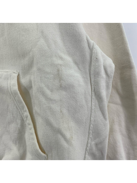 Champion パーカー 90s RW USA製 染ミ込ミ4段プリント L 白