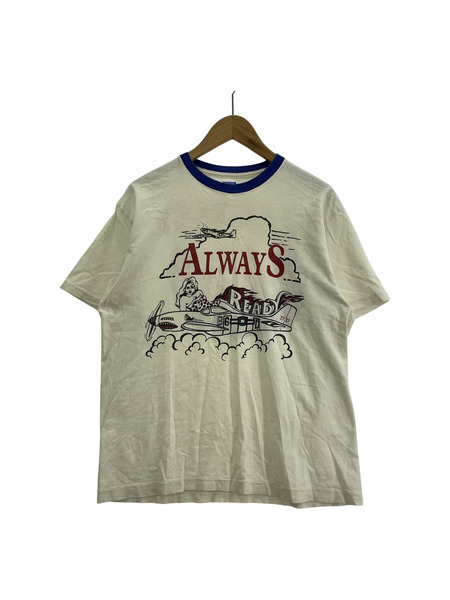 WAREHOUSE リンガーTシャツ L WHT