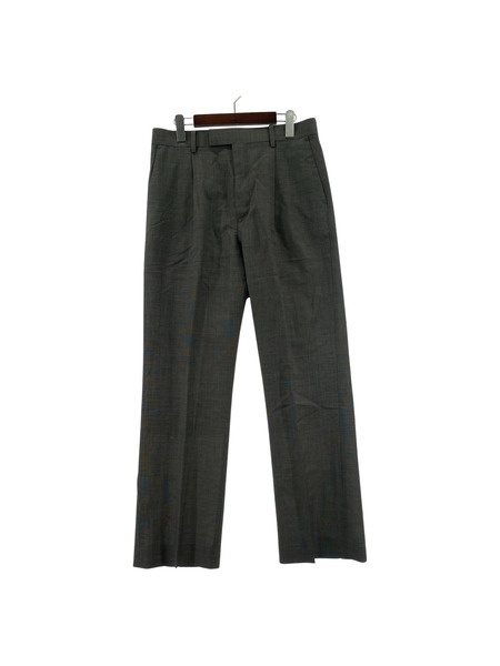 AURALEE TROPICAL WOOL KID MOHAIR ONE-TUCK SLACKS 4 グレー A25S