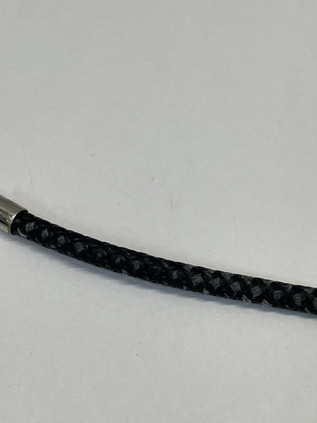 HERMES ジャンボH ノワール レザーブレスレット トレッセ 黒