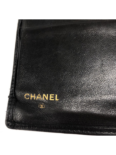 CHANEL マトラッセ ガマ口 二ツ折リ財布　BLK[値下]