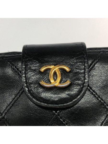 CHANEL マトラッセ ガマ口 二ツ折リ財布　BLK[値下]