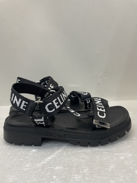 CELINE LEO STRAPPY BLACK-WHITE ベルクロストラップサンダル 41 CELINE LEO STRAPPY BLACK-WHITE ベルクロストラップサンダル 41