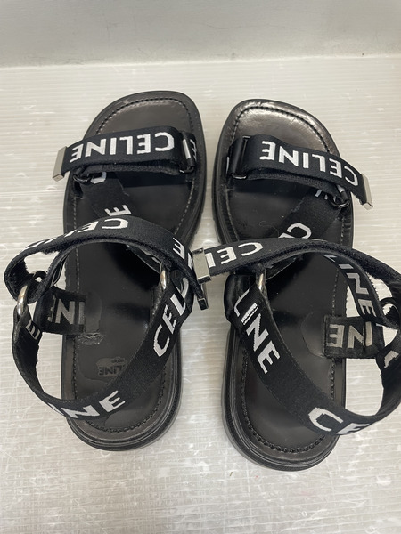 CELINE LEO STRAPPY BLACK-WHITE ベルクロストラップサンダル 41 CELINE LEO STRAPPY BLACK-WHITE ベルクロストラップサンダル 41