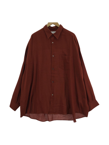 graphpaper Viscose Wool Viyella Oversized RC Shirt 2 レンガ[値下]