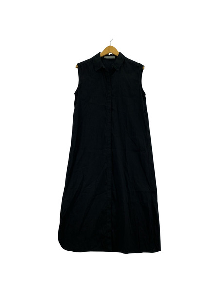 theory luxe ノースリーブワンピース ECO CRUNCH WASH AIMI L 黒 ワンピース