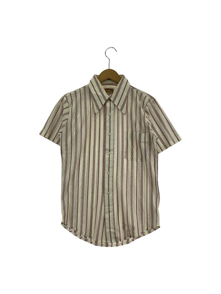 OLD・VINTAGE 長袖シャツ 紫ストライプ