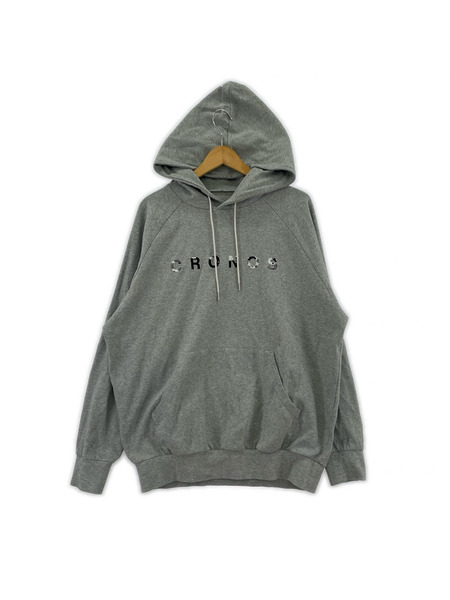 パーカー CRONOS パーカー ロゴ プルオーバー グレー