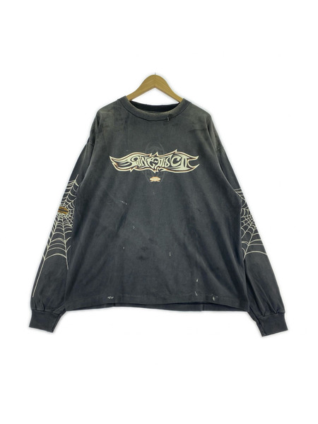 SAINT MICHAEL×TEFLON DISCO 25SS INSANITYML_LS TEE BLACK XL