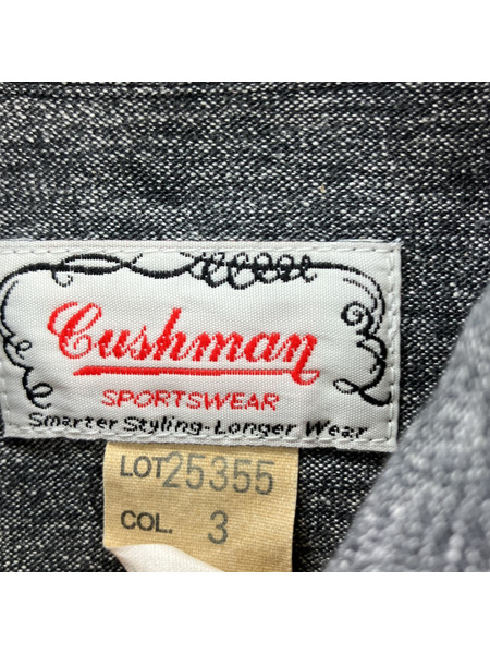 CUSHMAN 長袖シャツ シャンブレーシャツ グレー[値下]