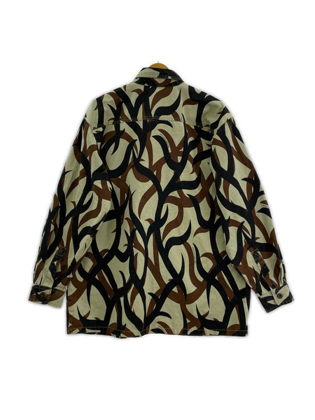 OLD・VINTAGE 長袖シャツ 90s ASAT トライバルカモ L/S シャツ L