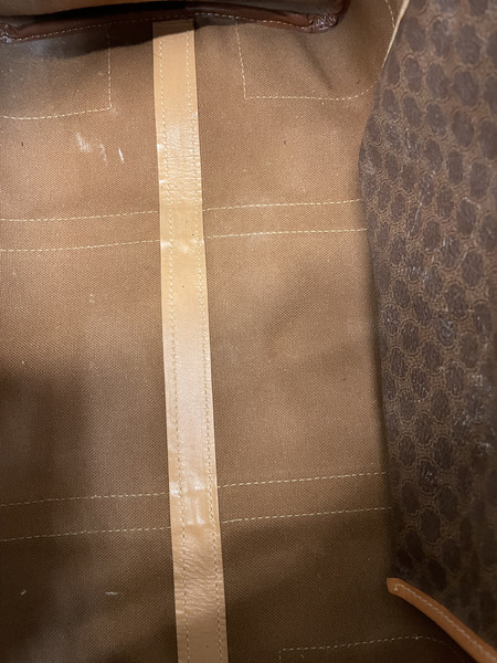 CELINE マカダム柄 ボストンバッグ ブラウン