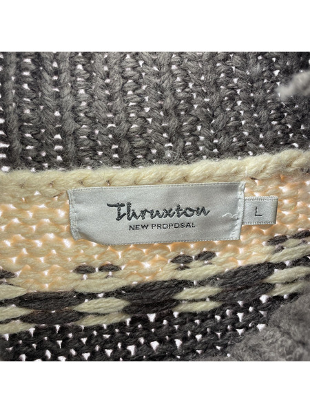thruxton カウチンニット ブラウン (L)