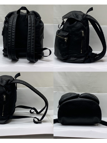 COACH レザーリュック BLK F72305 本体のみ ダメージあり コーチ リュックサック バックパック 