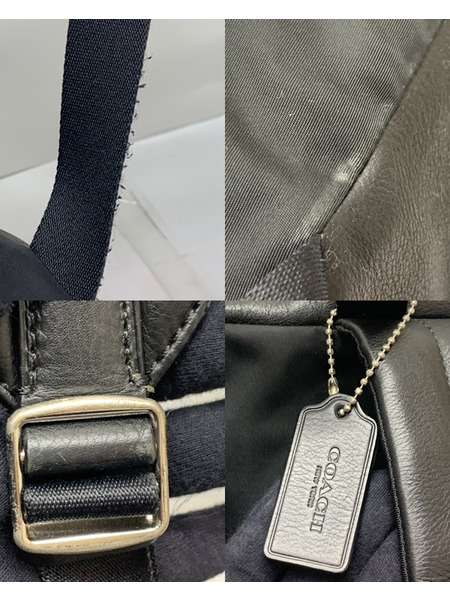 COACH レザーリュック BLK F72305 本体のみ ダメージあり コーチ リュックサック バックパック 