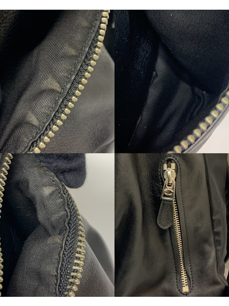 COACH レザーリュック BLK F72305 本体のみ ダメージあり コーチ リュックサック バックパック 