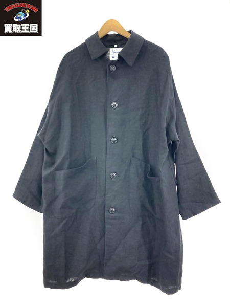 Yarmo×SOPHNET. 21ssLINEN DUSTER COAT(42)黒[値下]