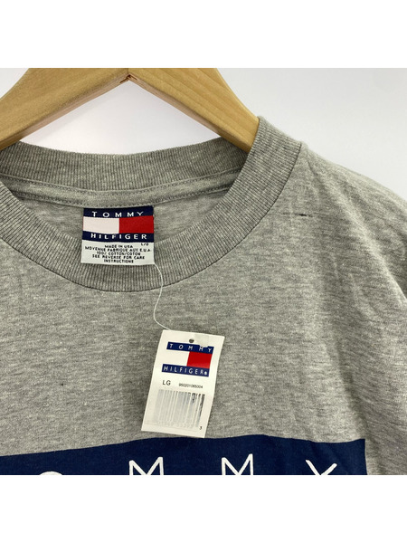 TOMMY HILFIGER 半袖Tシャツ・カットソー 90s USA製 グレイ