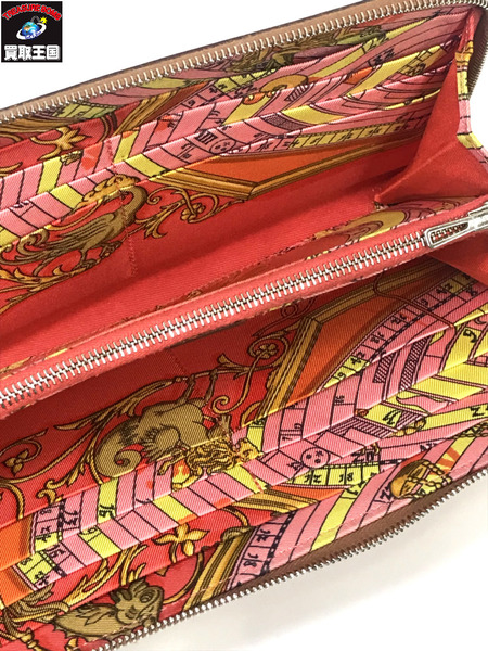 HERMES エルメス アザップロングシルクイン 長財布 ロングウォレット シルクプリント 財布 レディース[値下]