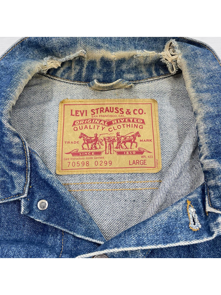 Levi's デニムジャケット 90s 70598 デカパッチ Ｌ アメリカ製
