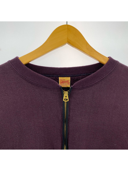 スウェット・トレーナー DELUXEWARE HALF ZIP SWEAT/ボルドー