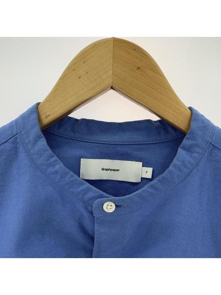 graphpaper 22AW Oxford L/S Oversized Band Collar Shirt F