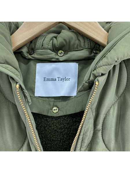 ダウンジャケット emma taylor/ライナー付キ/キルティング/カーキ
