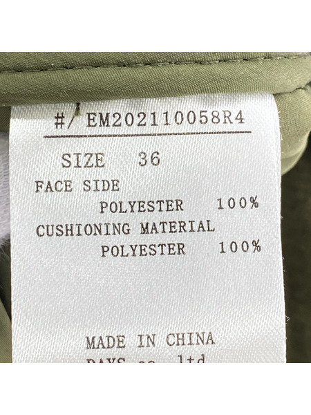 ダウンジャケット emma taylor/ライナー付キ/キルティング/カーキ