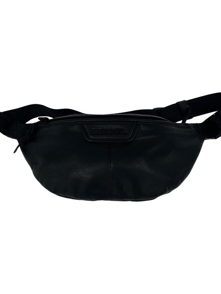 DIESEL ボディバッグ レザーウエストバッグ 黒