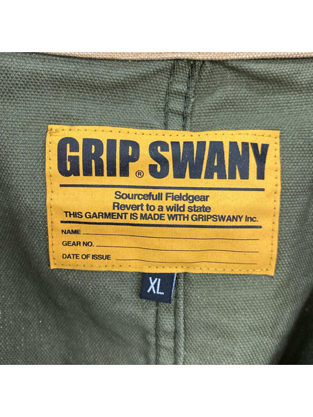 ミリタリージャケット GRIP SWANY ファイヤーマンパーカ カーキ (XL)