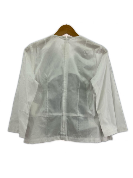 COMME des GARCONS 長袖Tシャツ・カットソー ドッキング 白(XS)(XS)