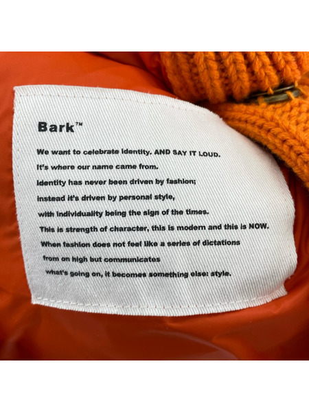 BARK ダウンベスト ニット ダウンベスト オレンジ