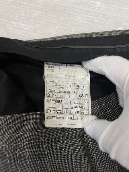 GUCCI ストライプセットアップスーツ グレー