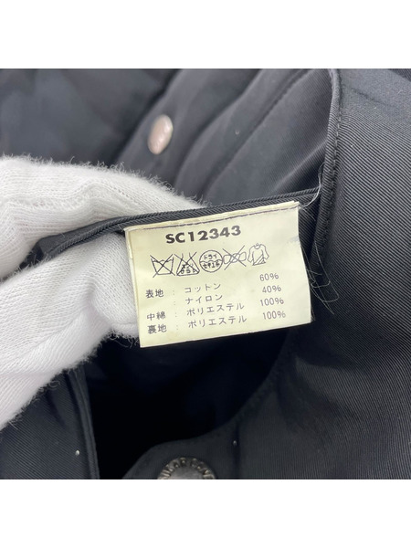 SUGAR CANE ナイロン フード付キ ダウンベスト 黒/L